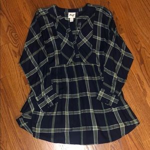 LED Plaid Maternity Tunic